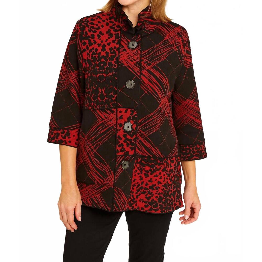 NEW KAMANA rock patch jacket in red